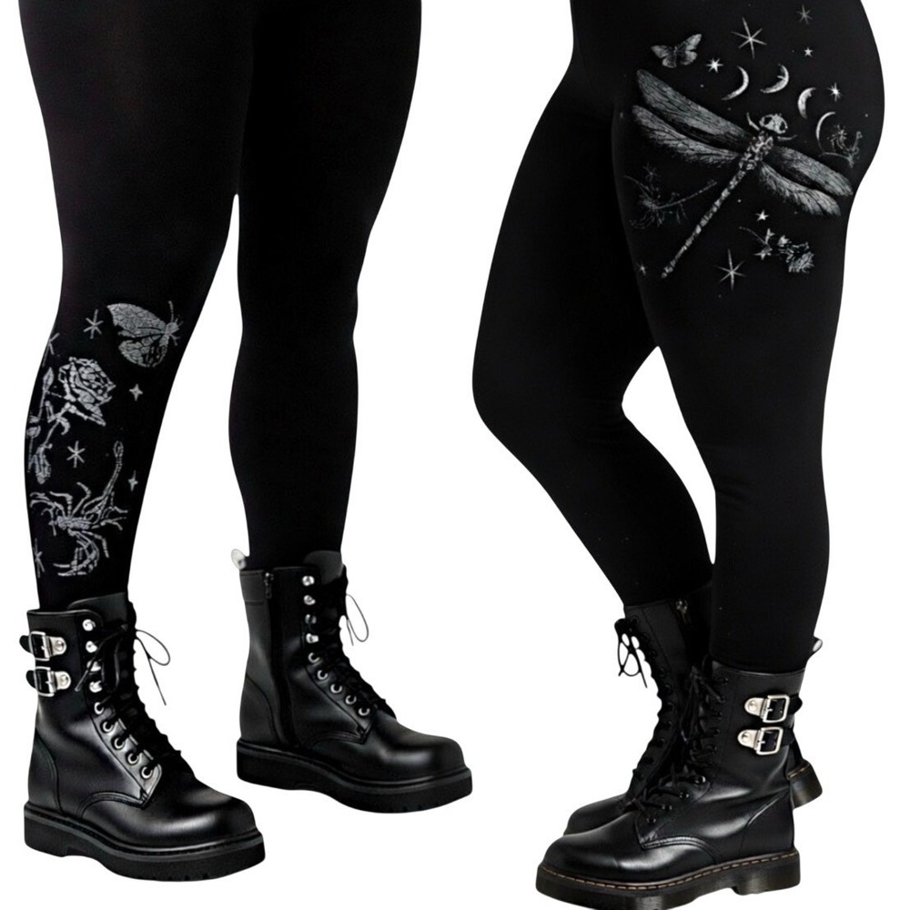 TORRID Nightfall "Mystic Dragonfly" Deep Black Leggings NWT‎ Size 4X